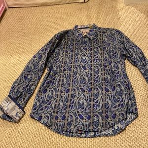 Mens medium classic fit Robert graham stunning blues